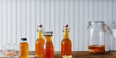You'll want at least one big jar for the first fermentation of your coffee kombucha, plus several smaller jars for the second fermentation.